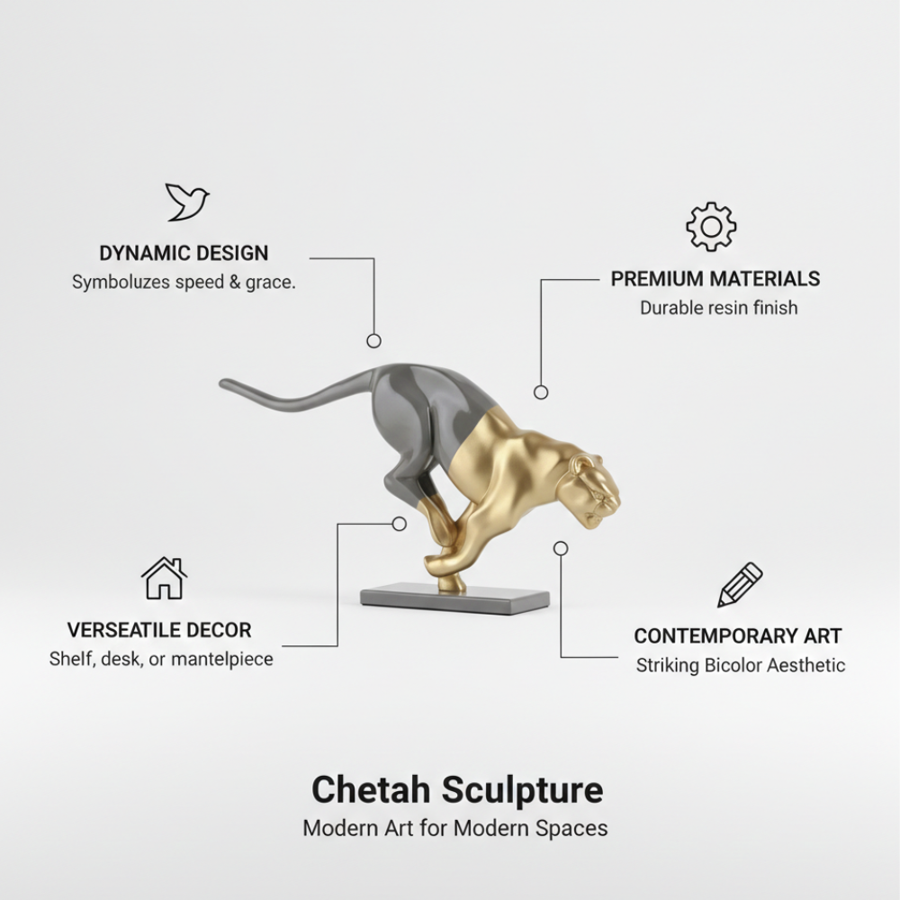 Abstract Panther Sculpture