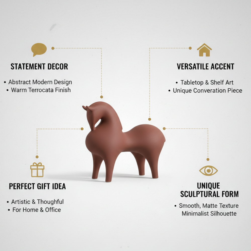 Modern Abstract Horse Showpiece