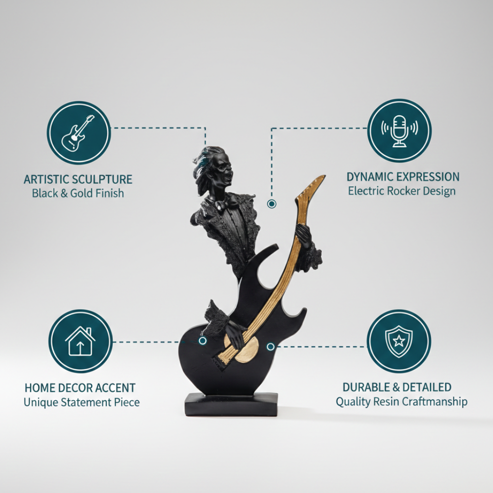 Abstract Guitarist Art Statue