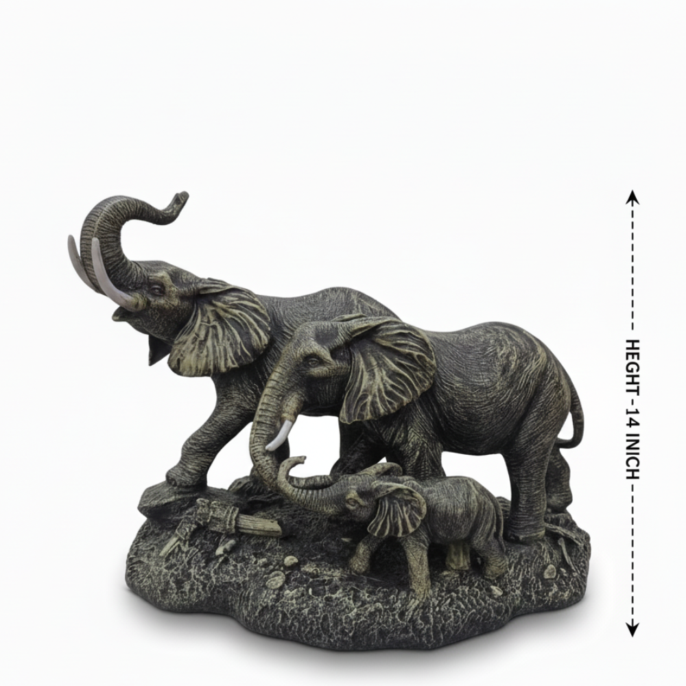 Elephant Family Statue