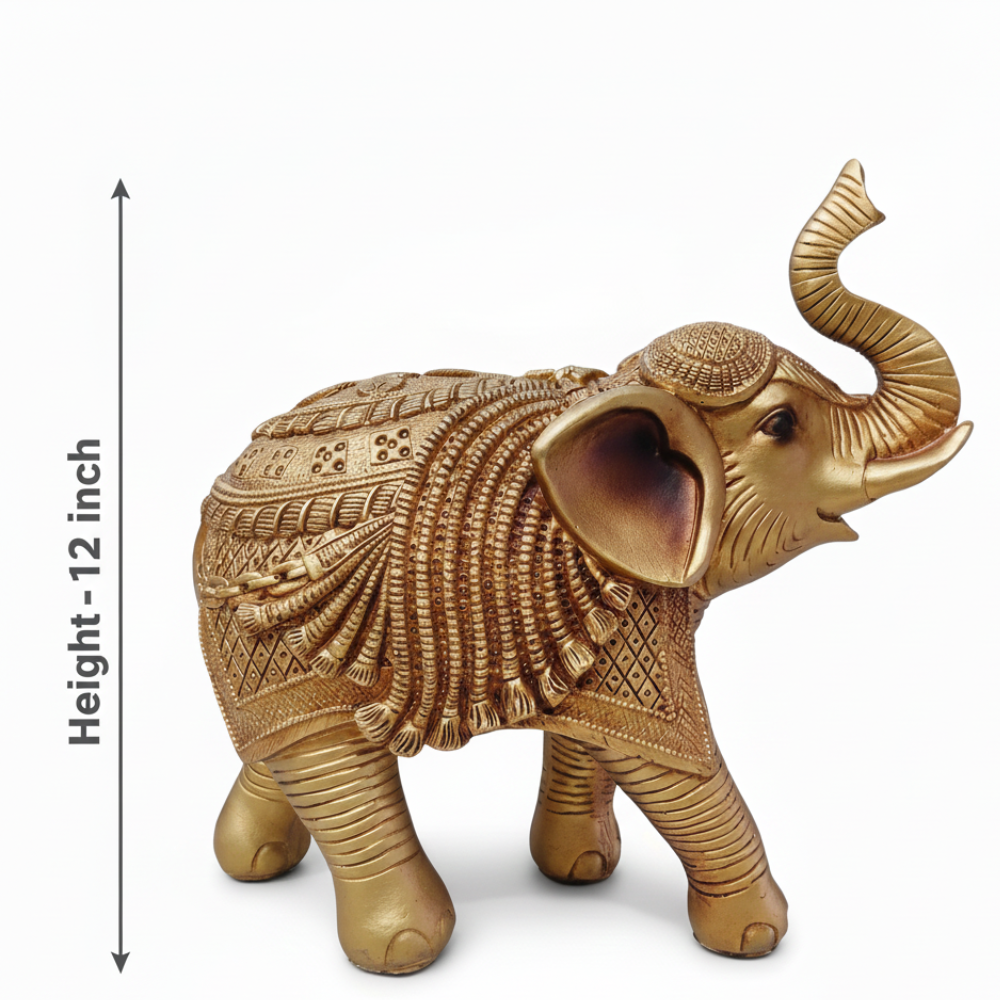 Golden Elephant Showpiece