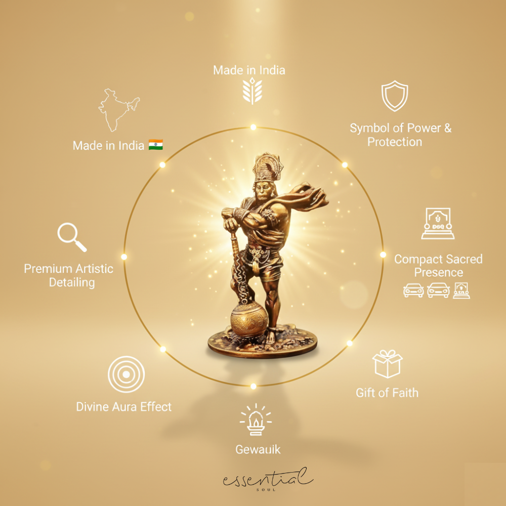 Bahubali Hanuman Idol for Car Dashboard | Powerful Guardian Decor