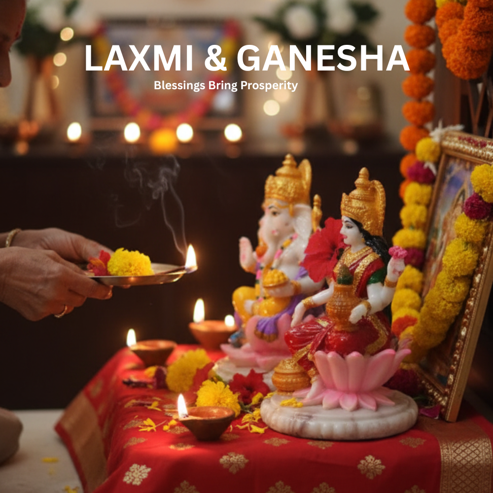 Lakshmi Ganesha Idol Set for Home Decor | Divine Blessings | Festive Pooja