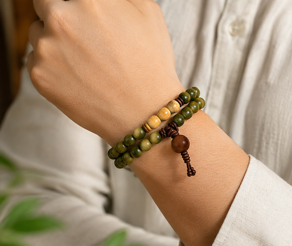Natural Wooden Bead Bracelet