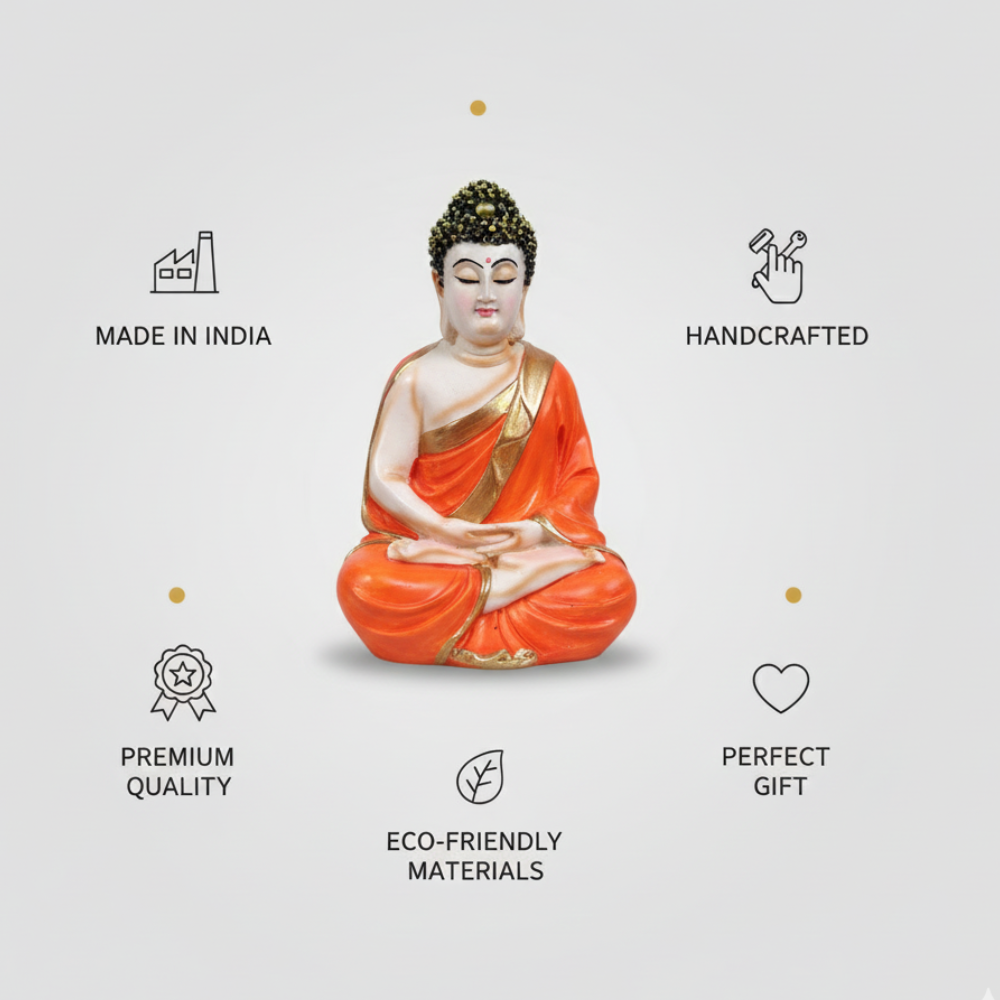 Orange & Gold Buddha Statue