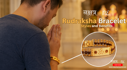 Original Vedic-energized Rudraksha bracelet from NakshatraOne for spiritual healing and protection