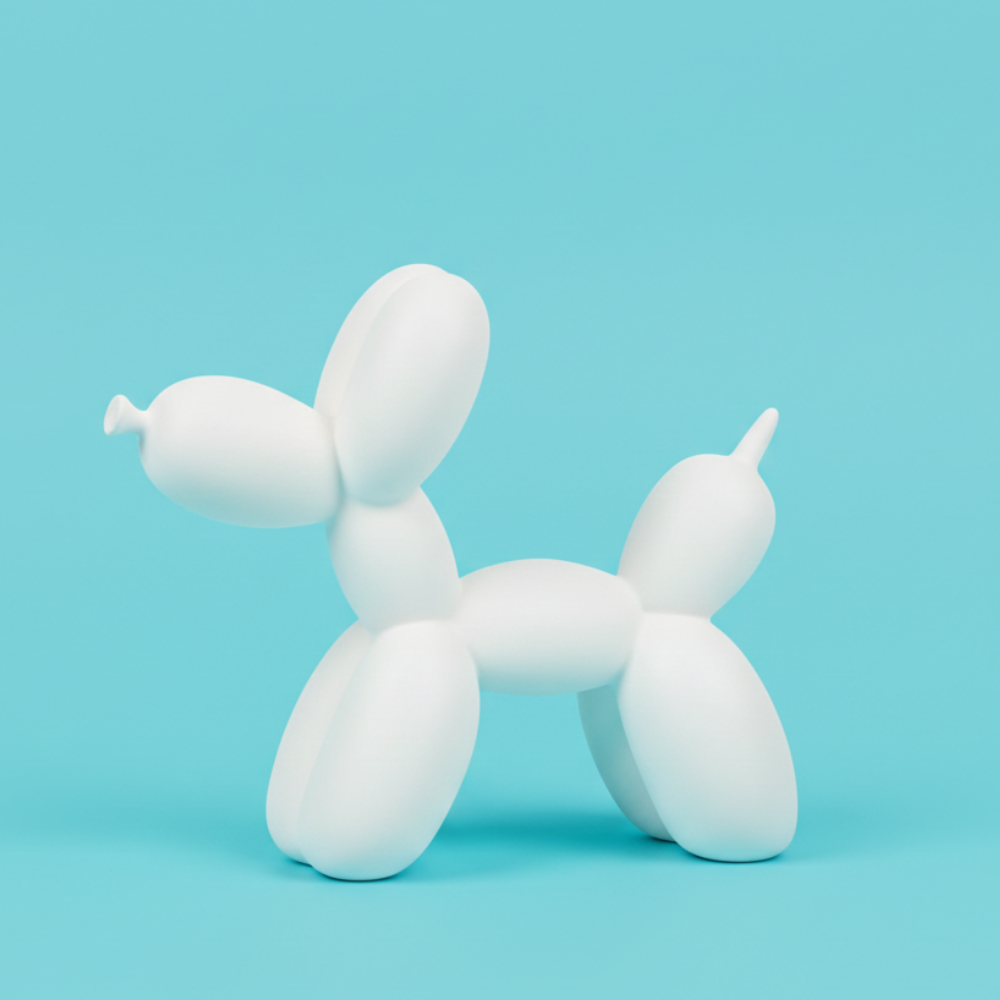 White Balloon Dog Sculpture