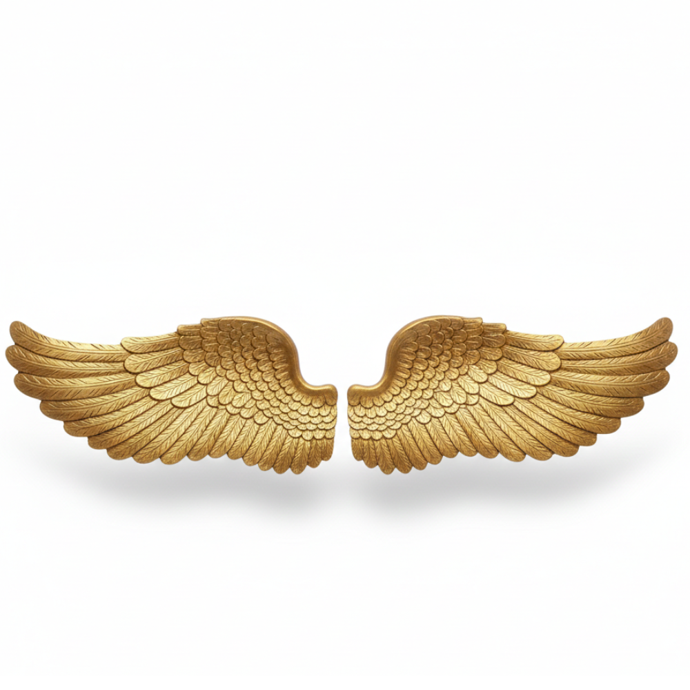 Golden Angel Wings Wall Art Decorative Showpiece