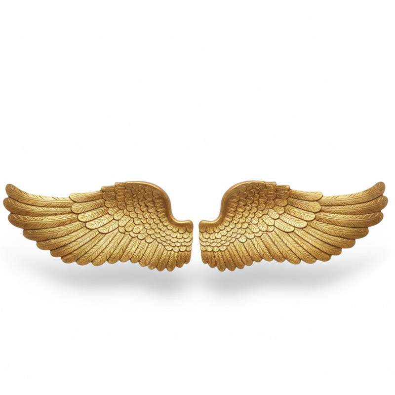 Golden Angel Wings Wall Art Decorative Showpiece