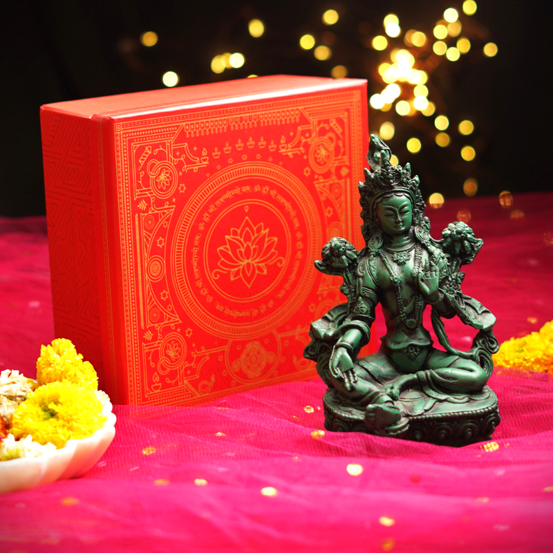 Green Tara Mata Statue 8" | Removes Obstacles | 500g