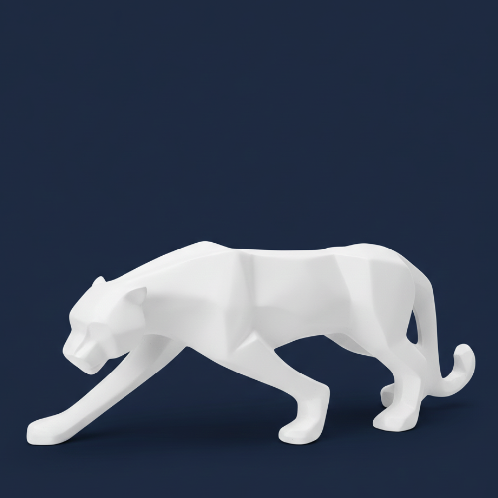 White Panther Decorative Showpiece