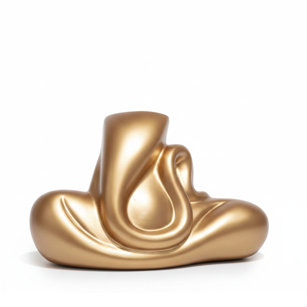 Golden Abstract Ganesha Showpiece