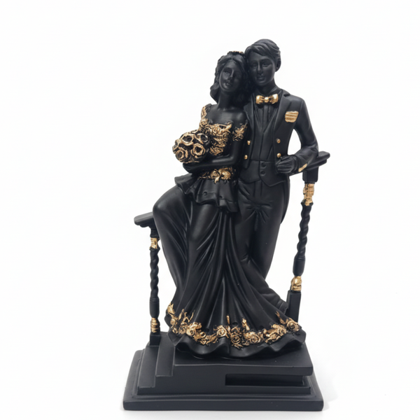 Black & Gold Romantic Couple Showpiece