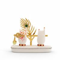 Krishna Hands with Flute & Peacock Feather Showpiece