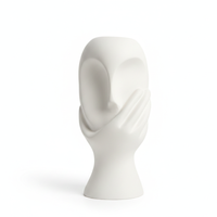 Abstract White Face Vase