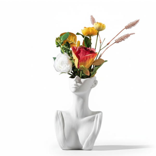 Abstract Face Flower Vase