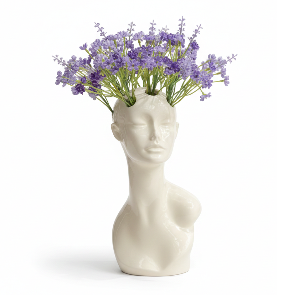 Abstract Face Flower Vase