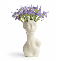 Abstract Face Flower Vase