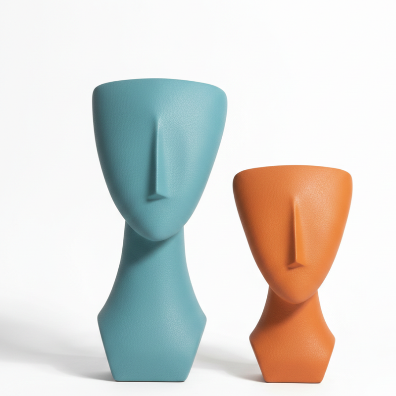 Modern Abstract Face Sculpture