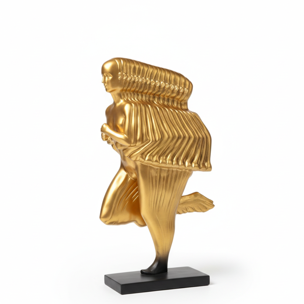 Luxury Gold Running Man Abstract Sculpture