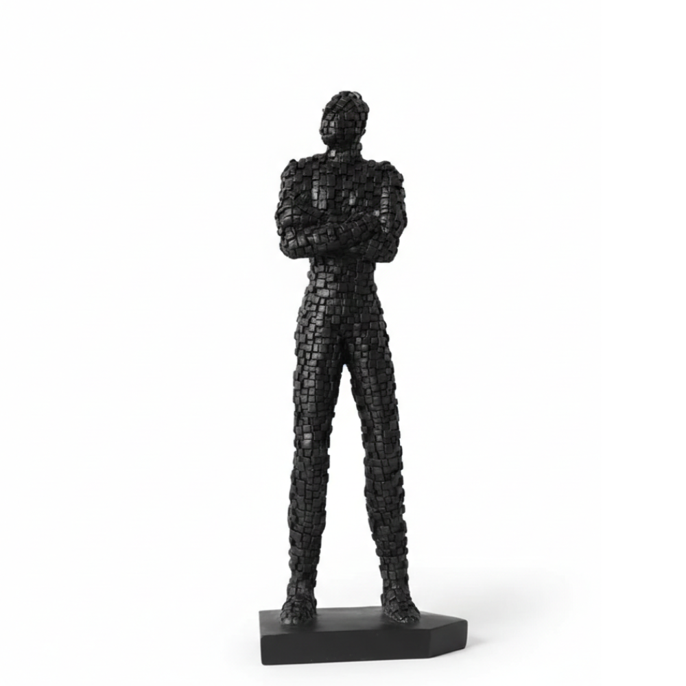 Abstract Black Human Figure Sculpture