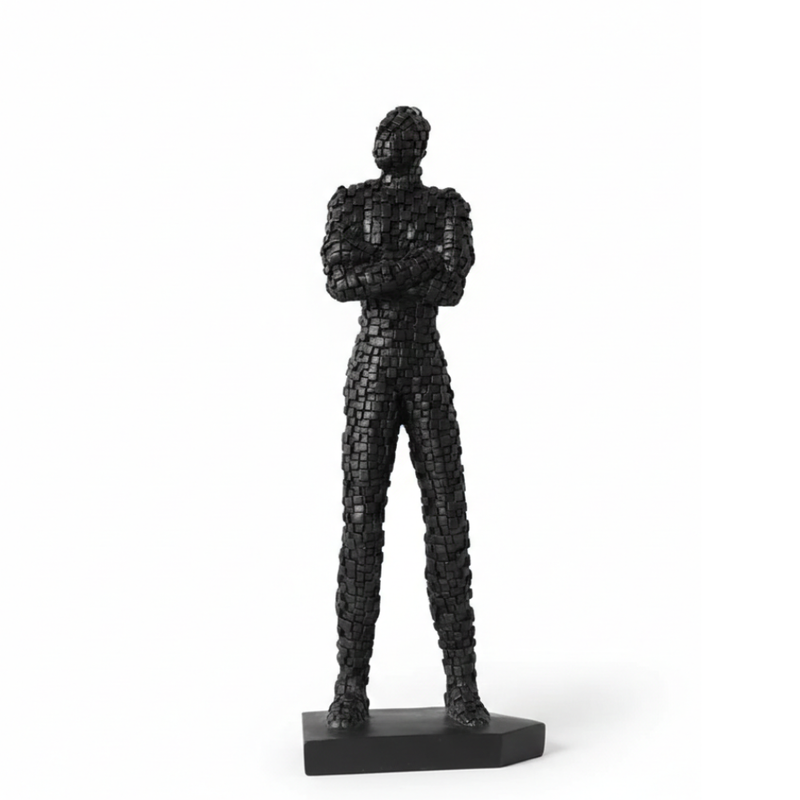 Abstract Black Human Figure Sculpture