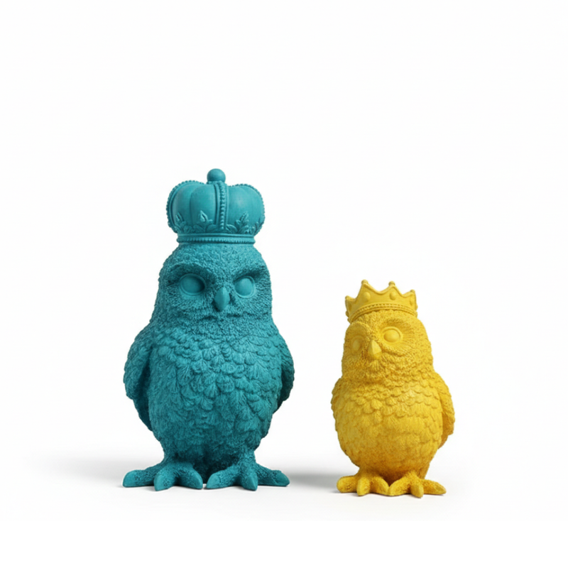 Royal Owl Figurine Set