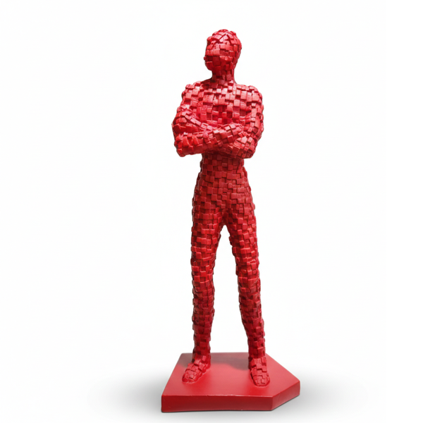 Red Abstract Human Figure Decorative Showpiece
