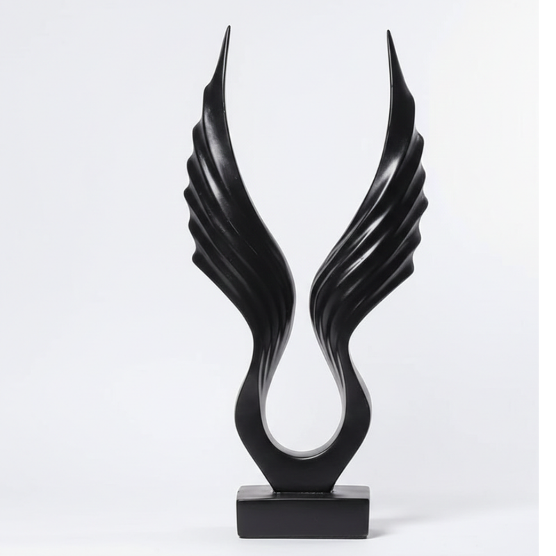 Mystic Black Wings Sculpture