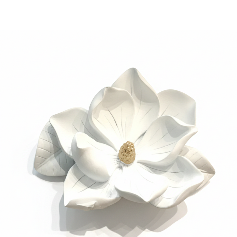 White Magnolia Flower Decorative Showpiece