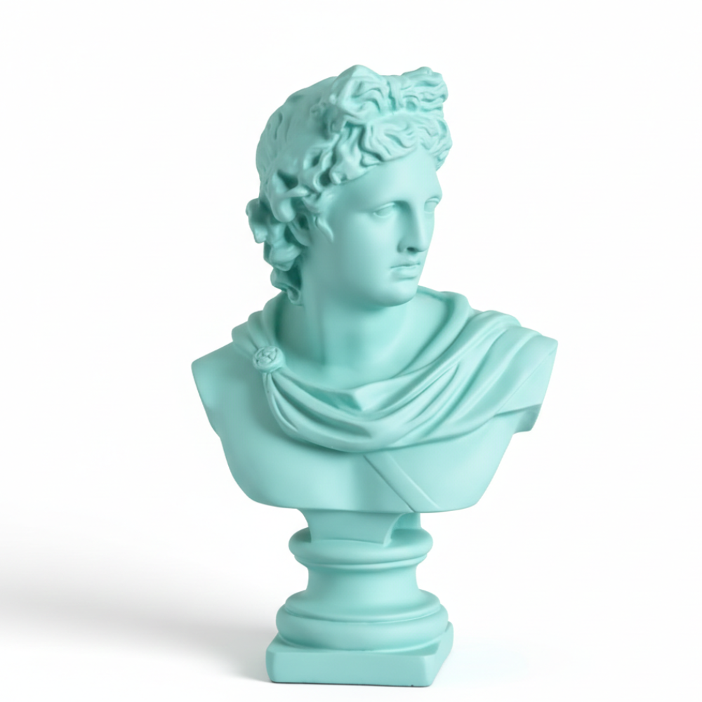 Mint Green Classical Bust Sculpture