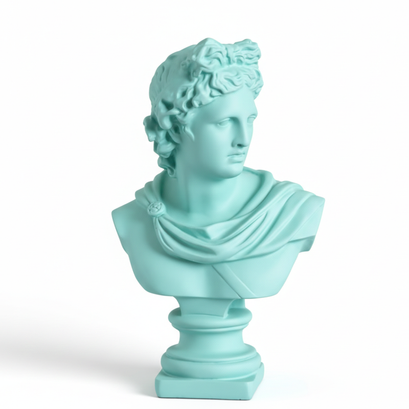 Mint Green Classical Bust Sculpture