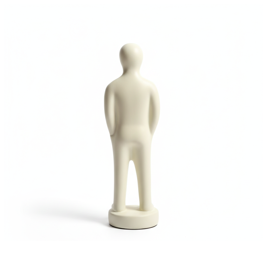 Minimalist Nordic Style Cream Resin Statue