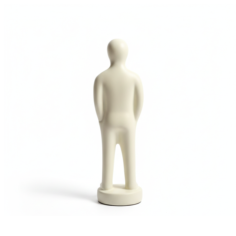 Minimalist Nordic Style Cream Resin Statue