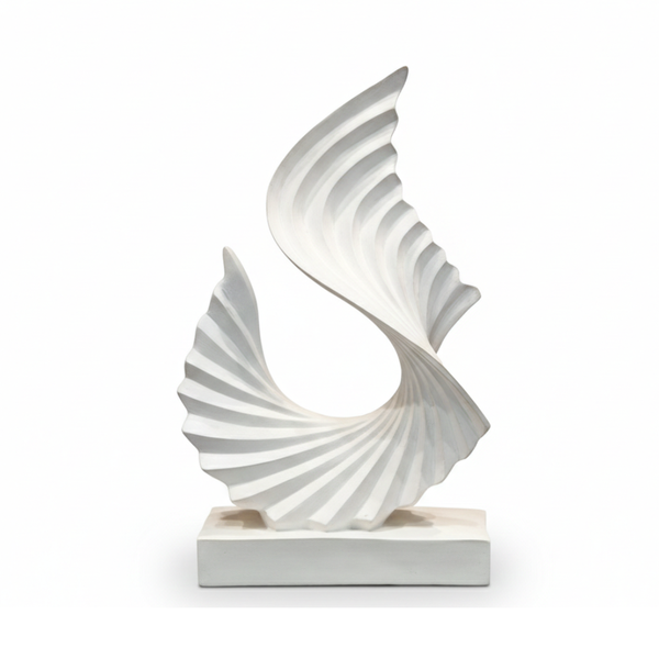 Abstract White Wave Sculpture