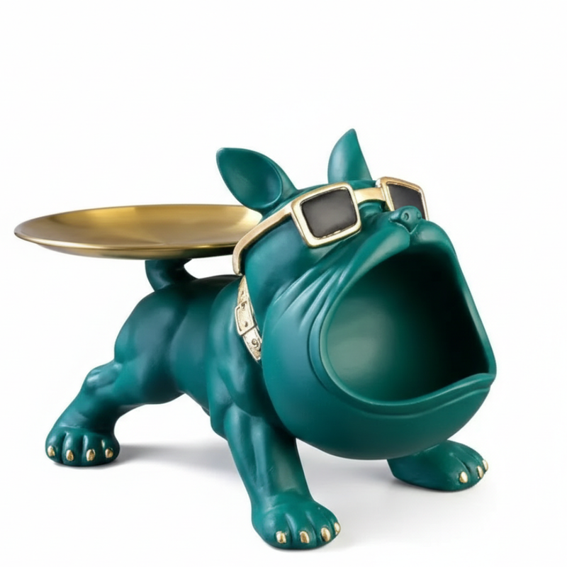 Luxury Bulldog Tray Showpiece