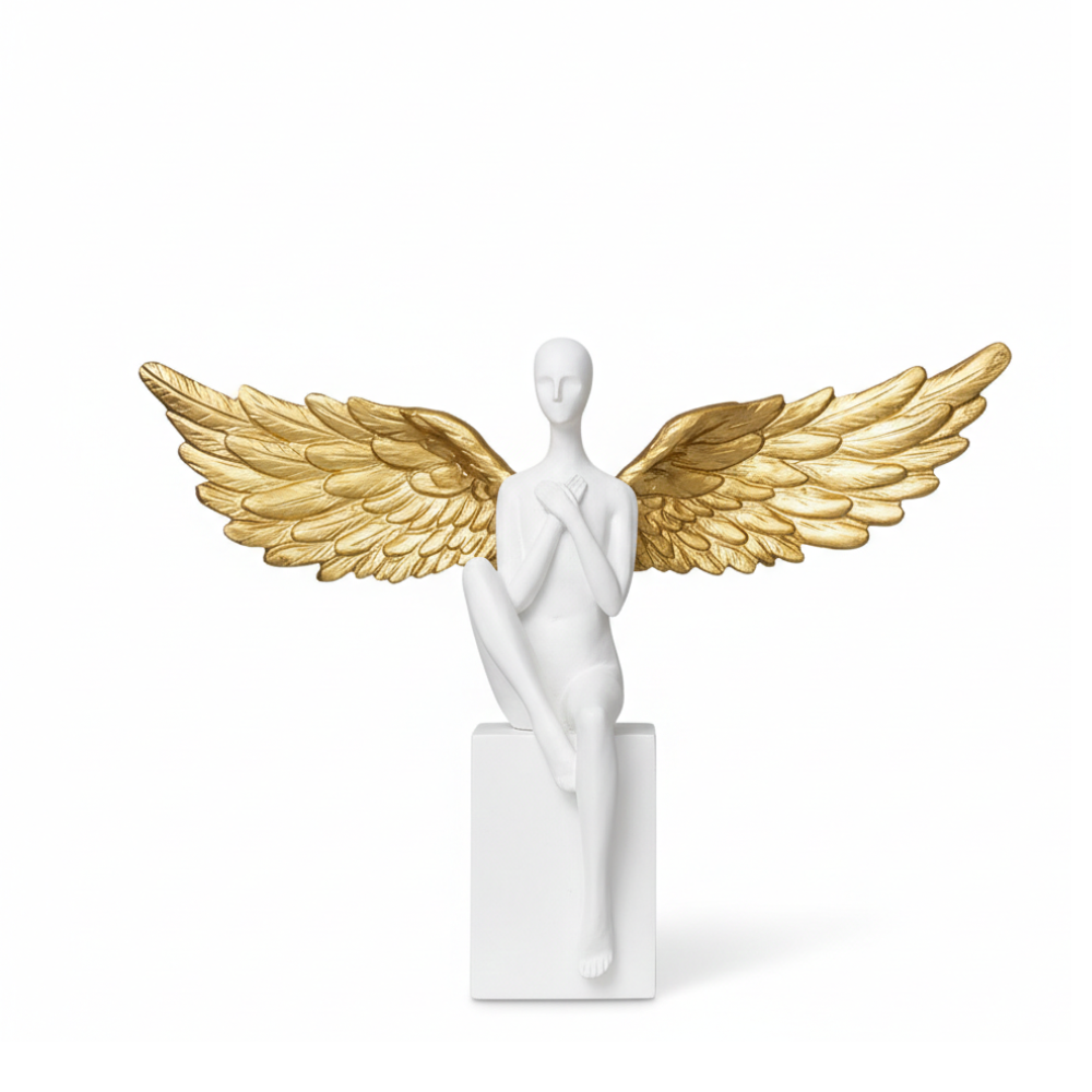 Golden Wing Angel Sculpture