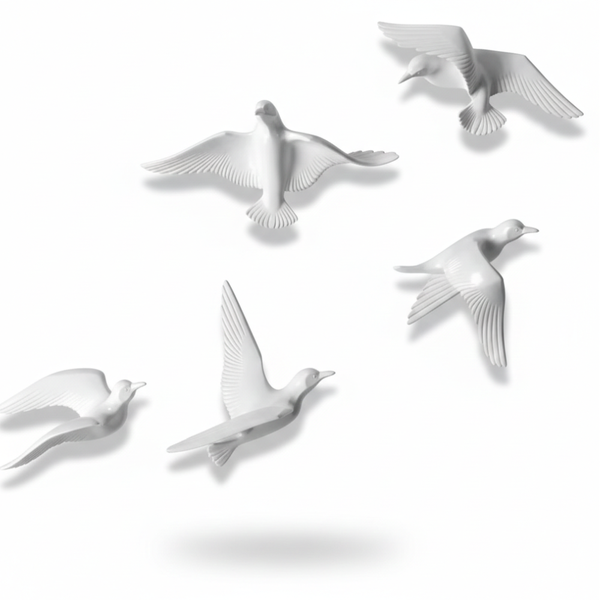 Flying White Birds Wall Décor