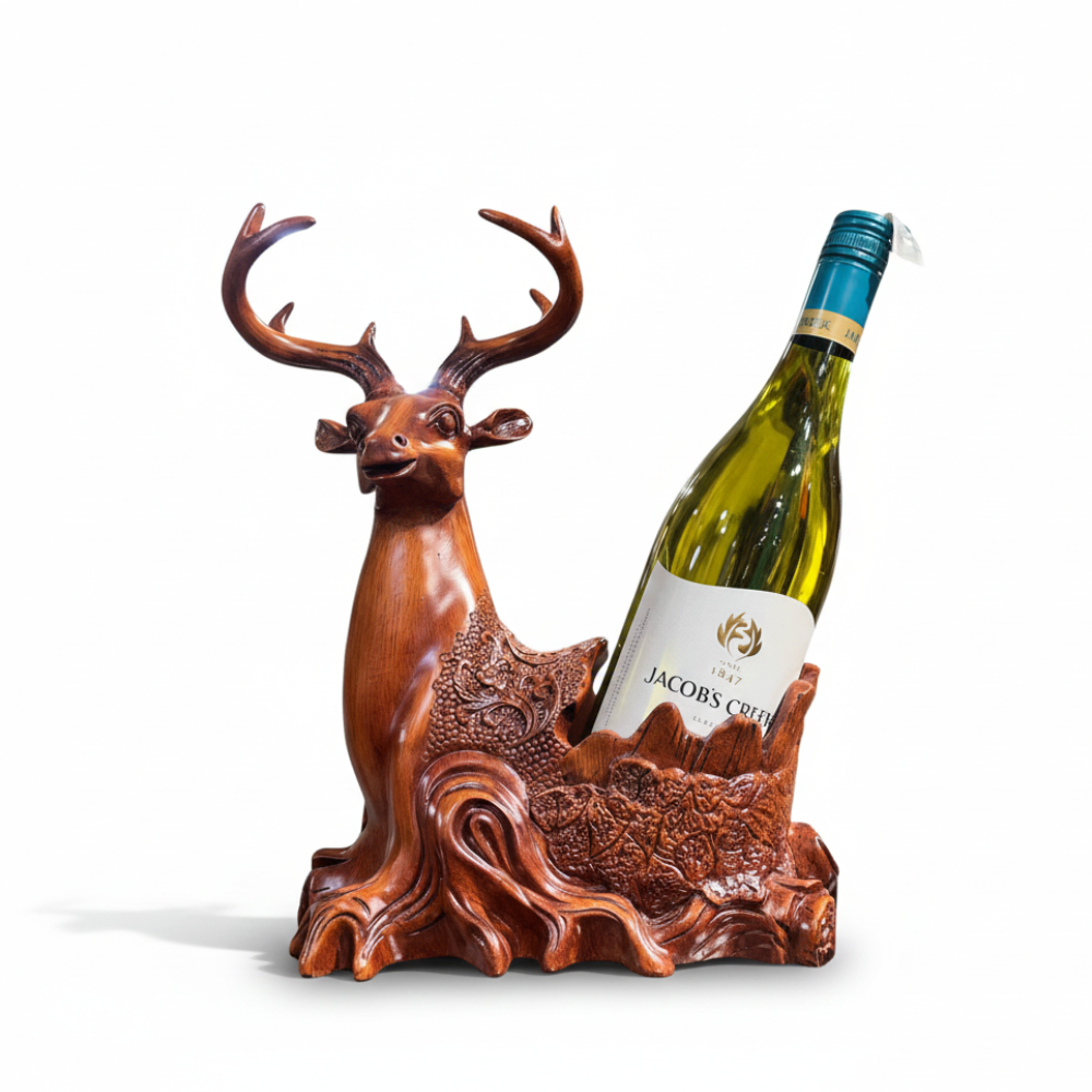 Deer Wine Bottle Holder Showpiece