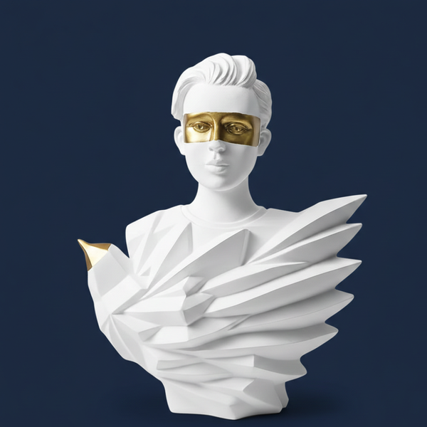 Abstract Human with Dove Sculpture
