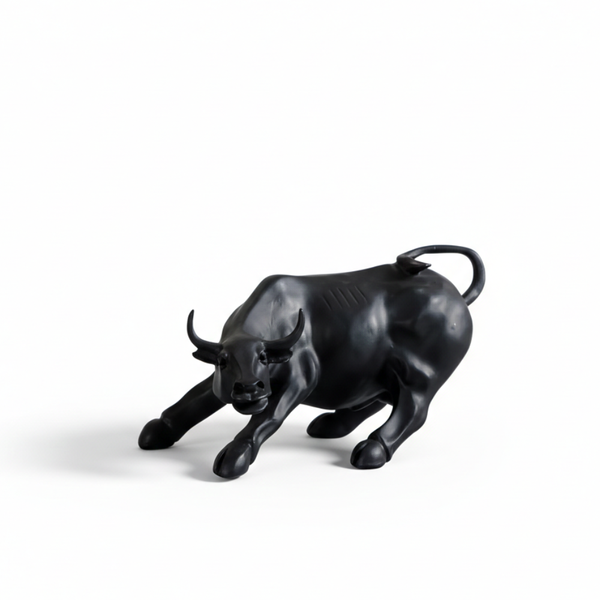 Powerful Black Bull Showpiece