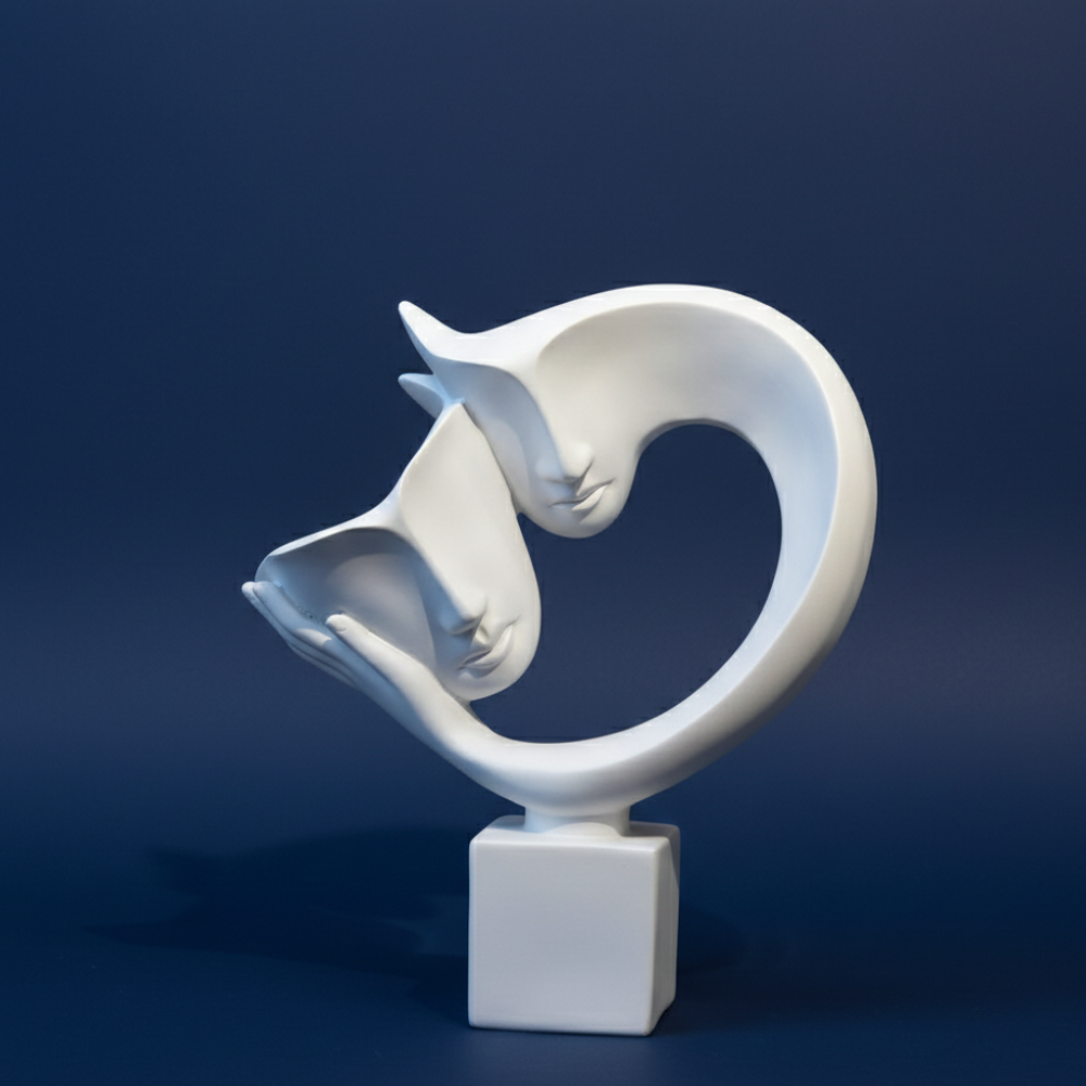 Abstract Couple Face Sculpture