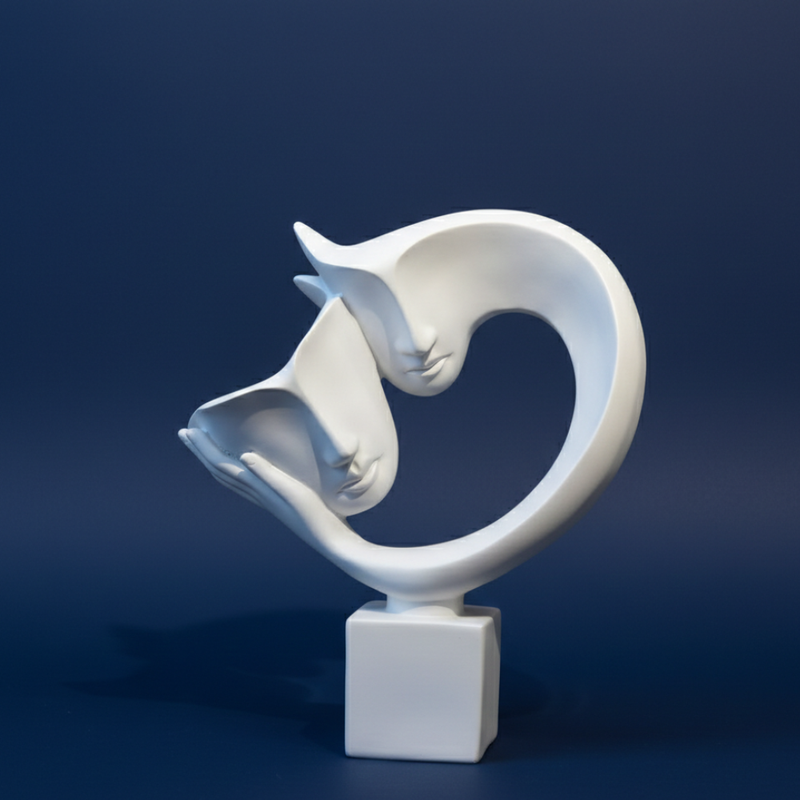Abstract Couple Face Sculpture