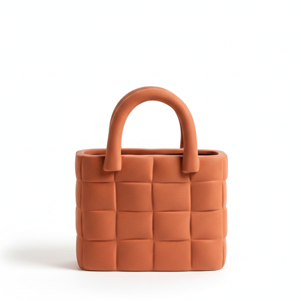 Terracotta Handbag Style Decorative Planter