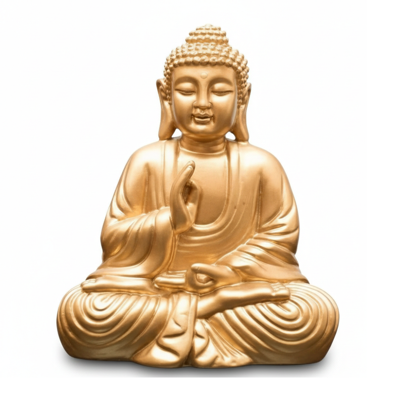 Golden Meditating Buddha Statue