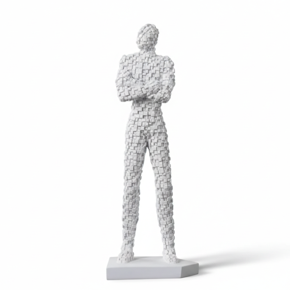 Abstract White Human Figure Decorative Showpiece