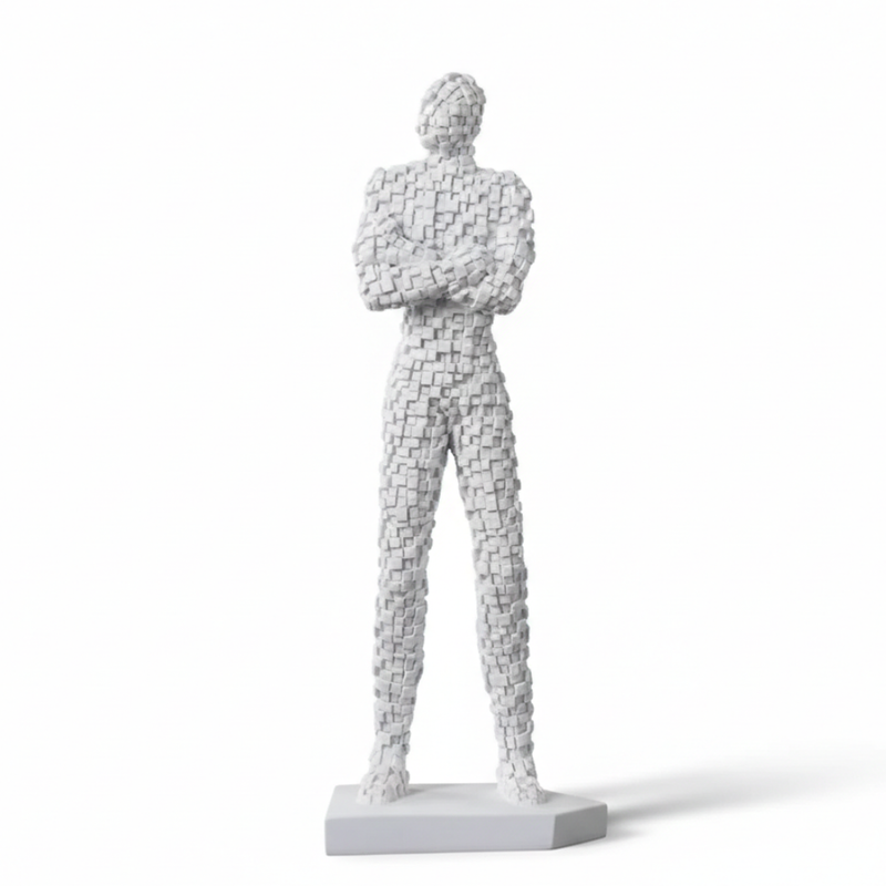 Abstract White Human Figure Decorative Showpiece