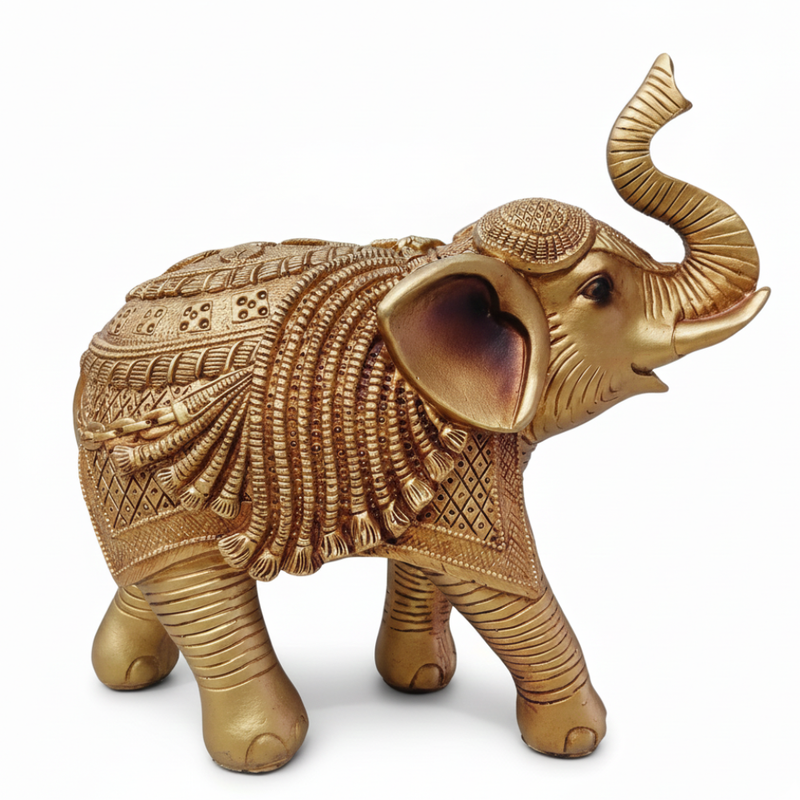 Golden Elephant Showpiece