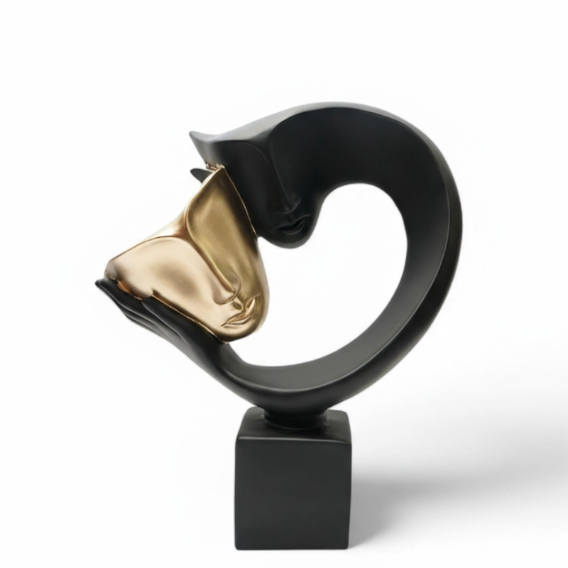 Black Resin Modern Art Showpiece