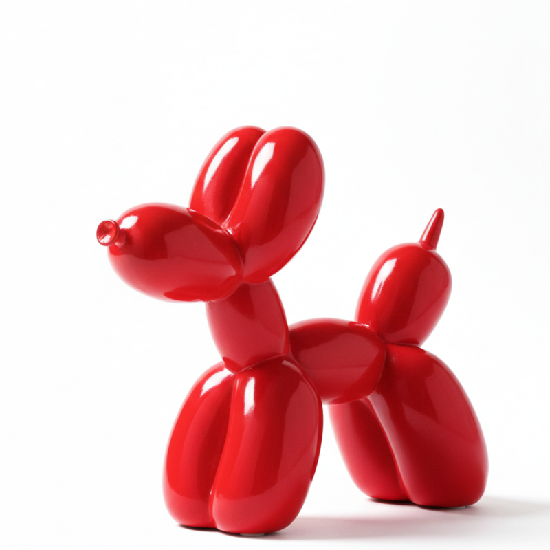 Red Balloon Dog Sculpture